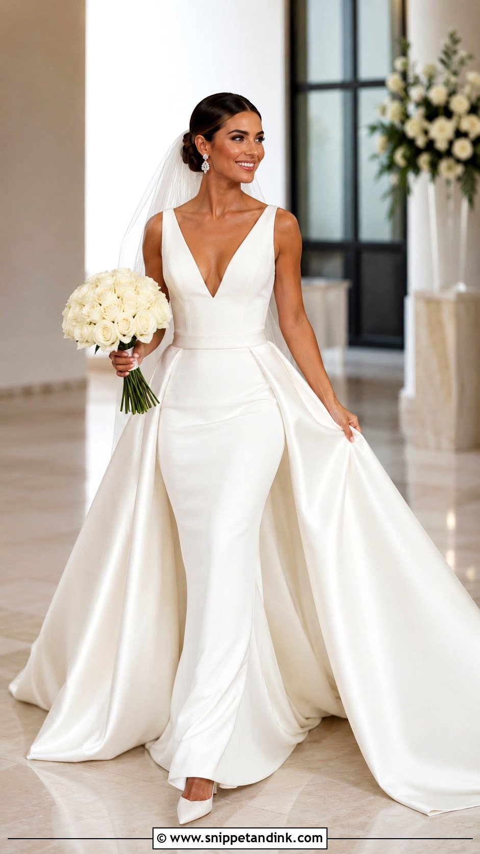 Monica Wedding Dress With Detachable Train - Snippet and Ink - 20 Monica Wedding Dress Ideas