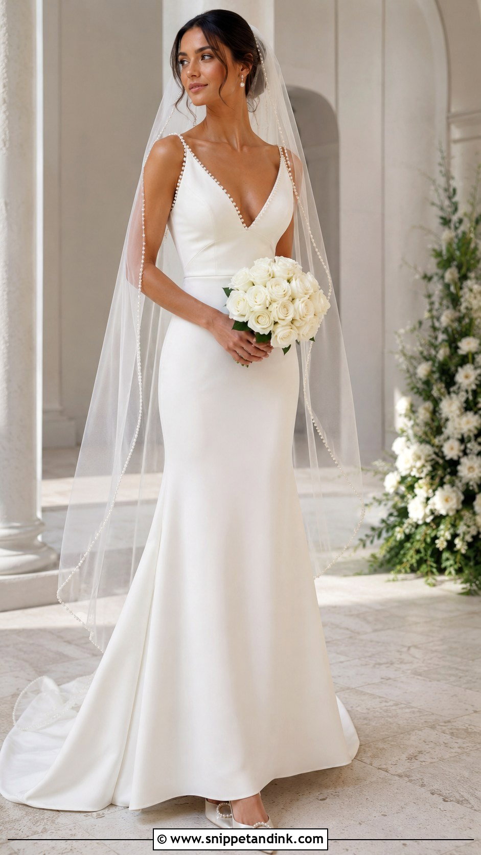 Monica Wedding Dress With Pearl Details - Snippet and Ink - 20 Monica Wedding Dress Ideas