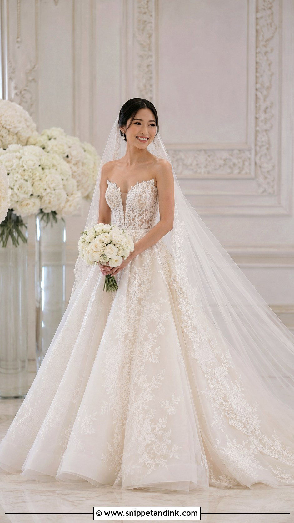 Monique Lhuillier Bridal Lace Ball Gown - Snippet and Ink - 20 Monique Lhuillier Gowns