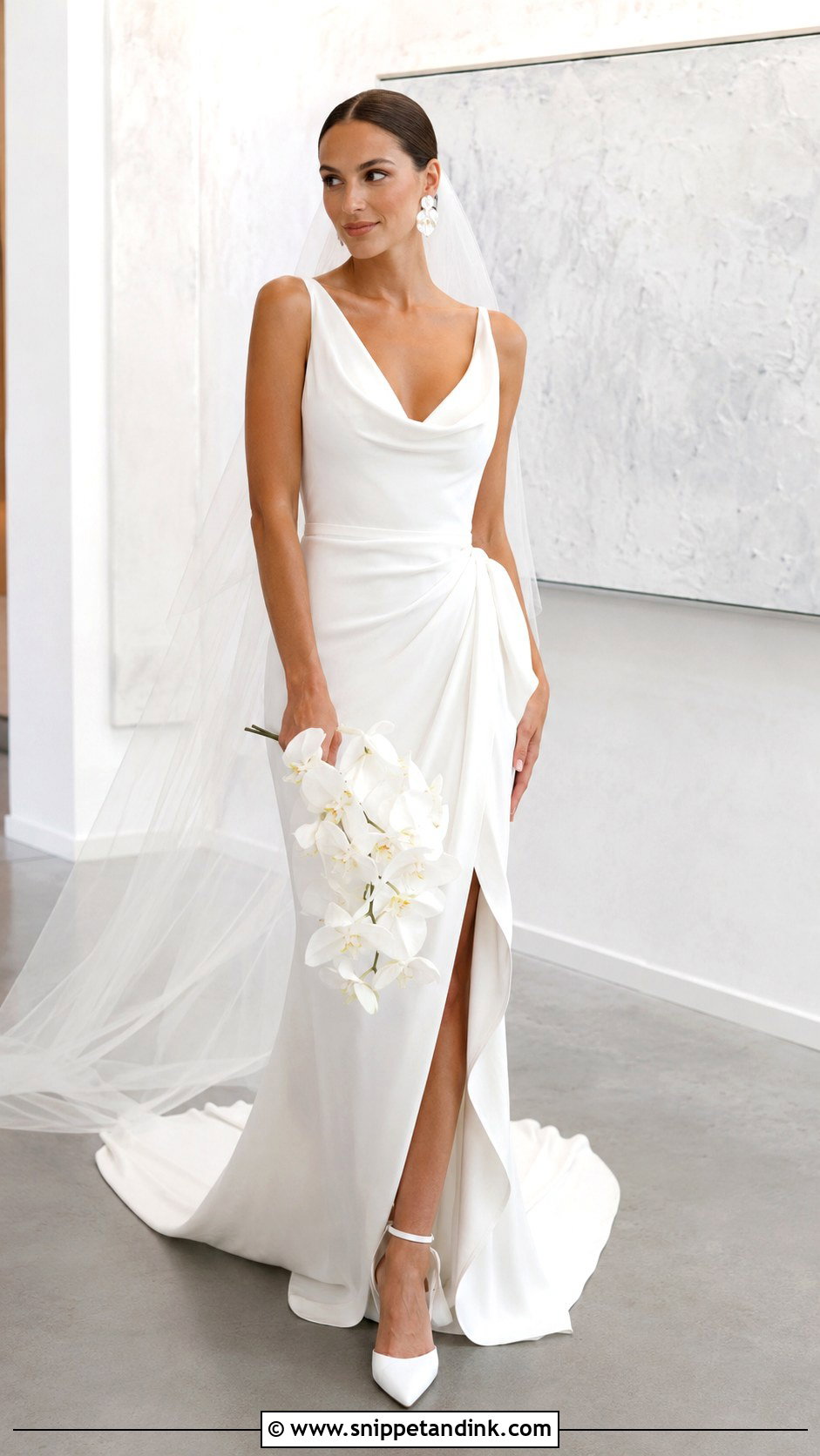 Monique Lhuillier Crepe Wedding Dress - Snippet and Ink - 25 Monique Lhuillier Wedding Dress Ideas