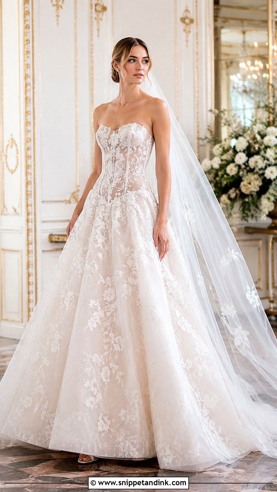 Monique Lhuillier Drop Waist Wedding Dress - Snippet and Ink - 25 Monique Lhuillier Wedding Dress Ideas