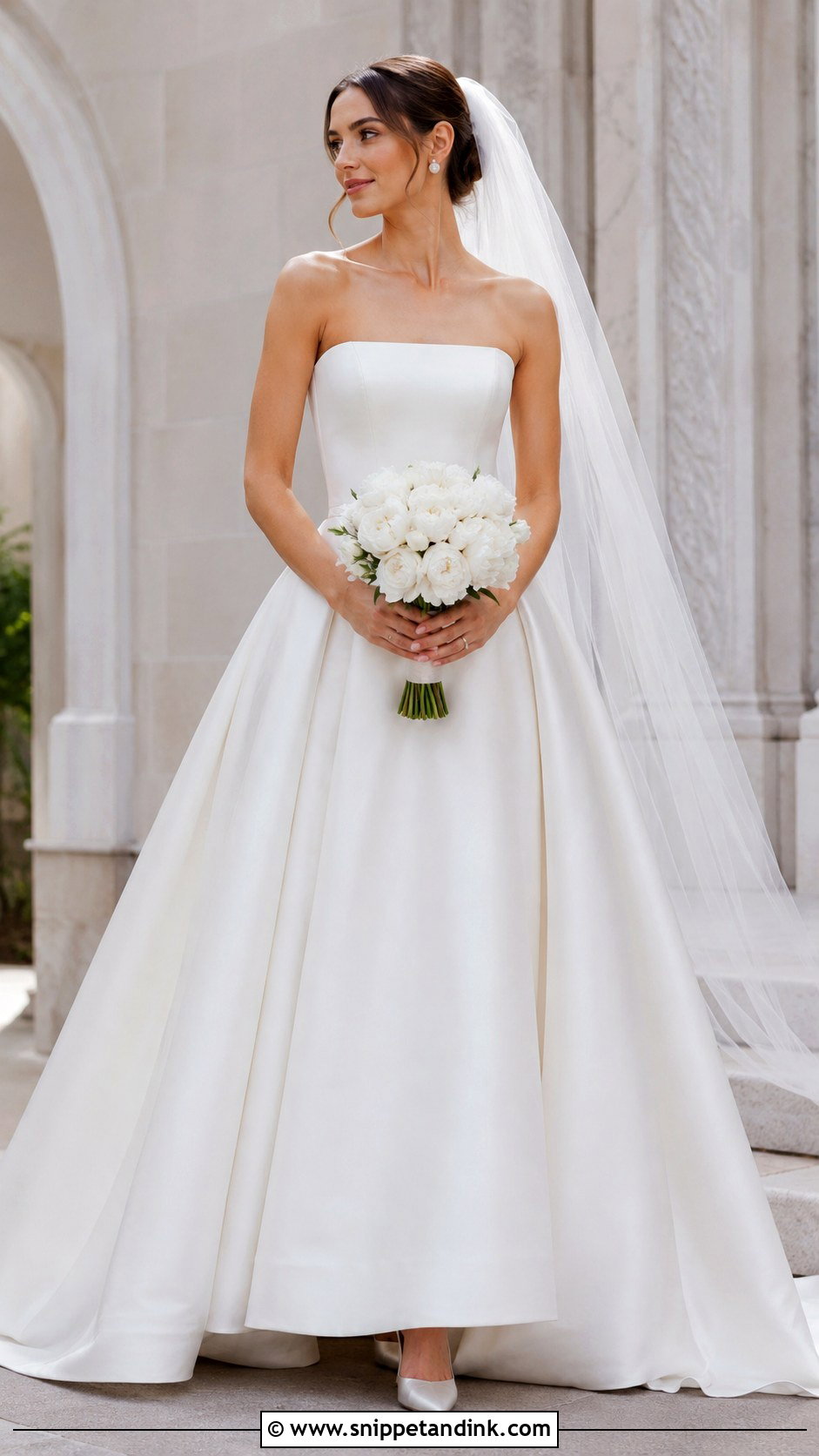 Monique Lhuillier Mikado Wedding Dress - Snippet and Ink - 25 Monique Lhuillier Wedding Dress Ideas