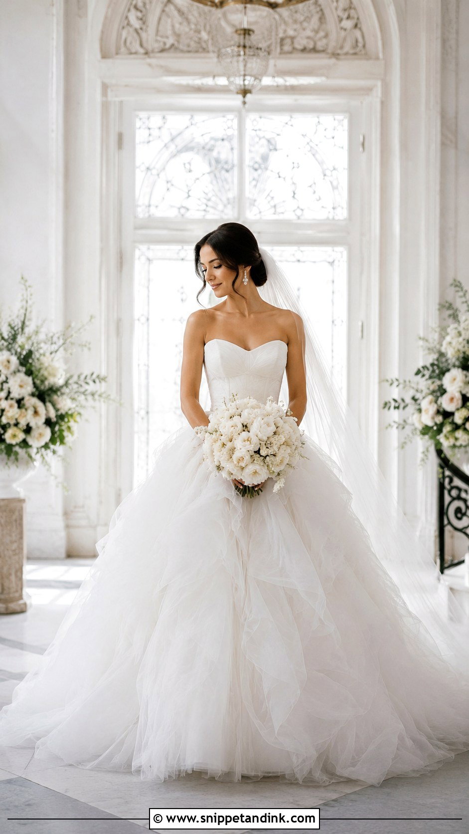 Monique Lhuillier Tulle Ball Gown Wedding Dress - Snippet and Ink - 25 Monique Lhuillier Wedding Dress Ideas