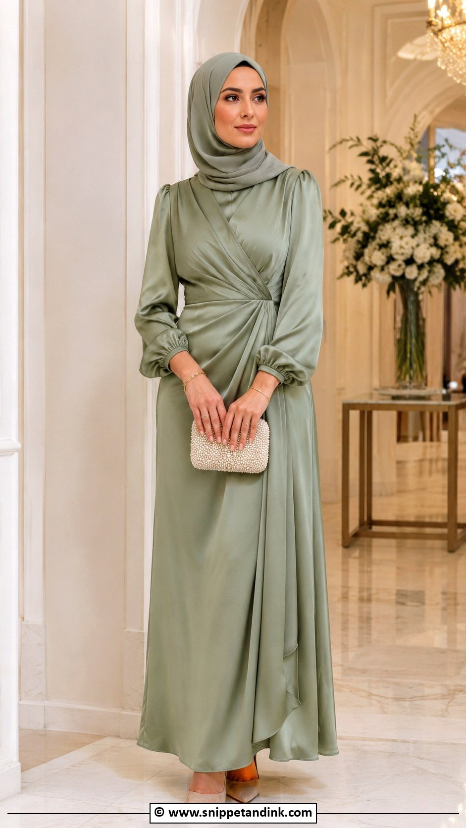 Monochrome Hijab Wedding Outfit - Snippet and Ink - 25 Hijab for Wedding Ideas