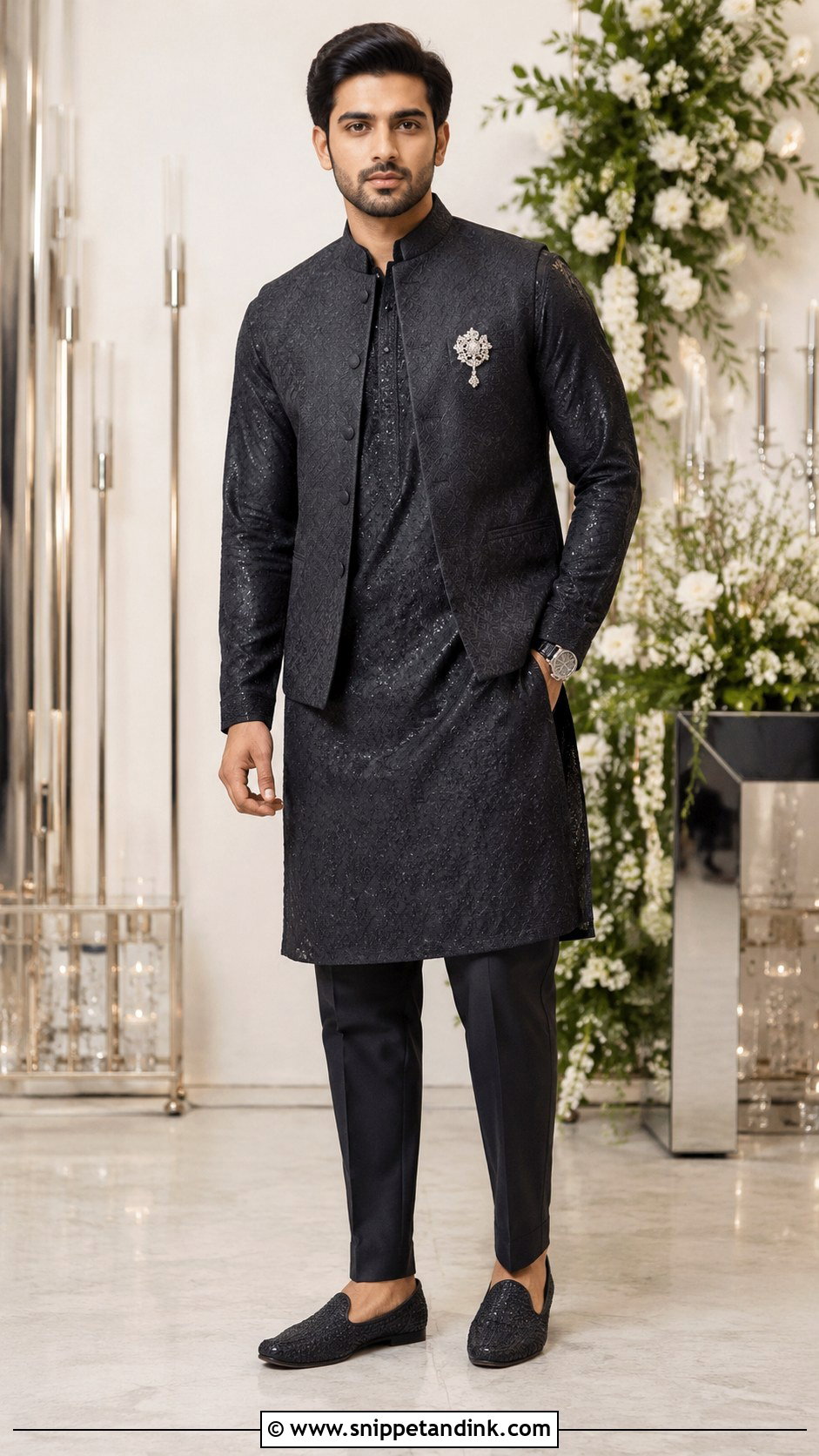 Monochrome Kurta Brother Wedding Outfit - Snippet and Ink - 20 Brother Outfit for Sister Wedding Ideas