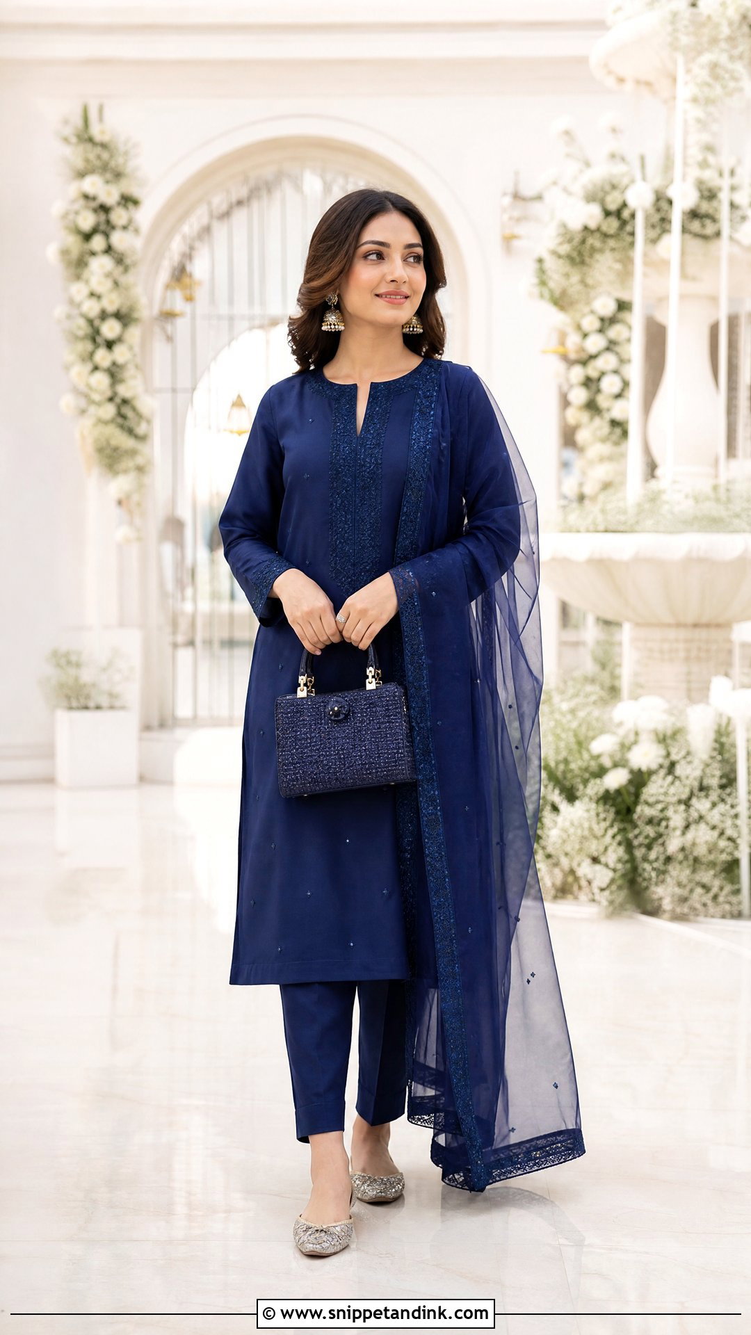 Monochrome Kurta Set With Straight Pants - Snippet and Ink - 25 Kurta Set for Wedding Ideas