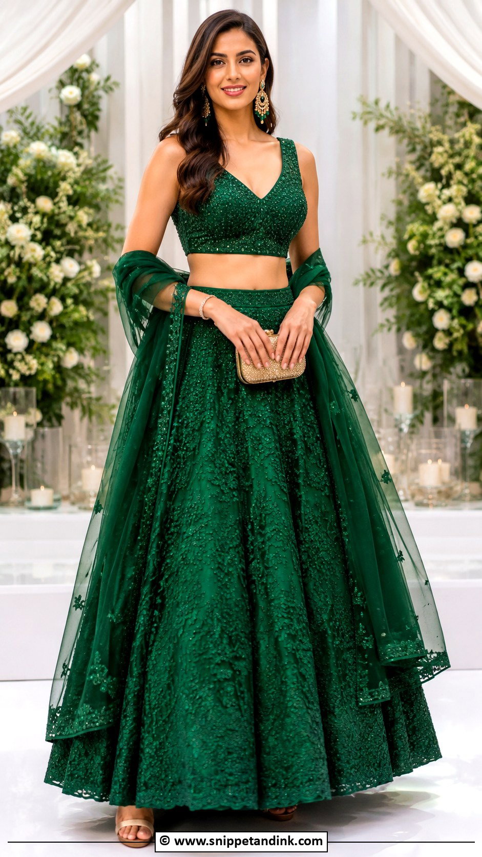Monochrome Lehenga For Sangeet - Snippet and Ink - 35 Sangeet Outfit Ideas