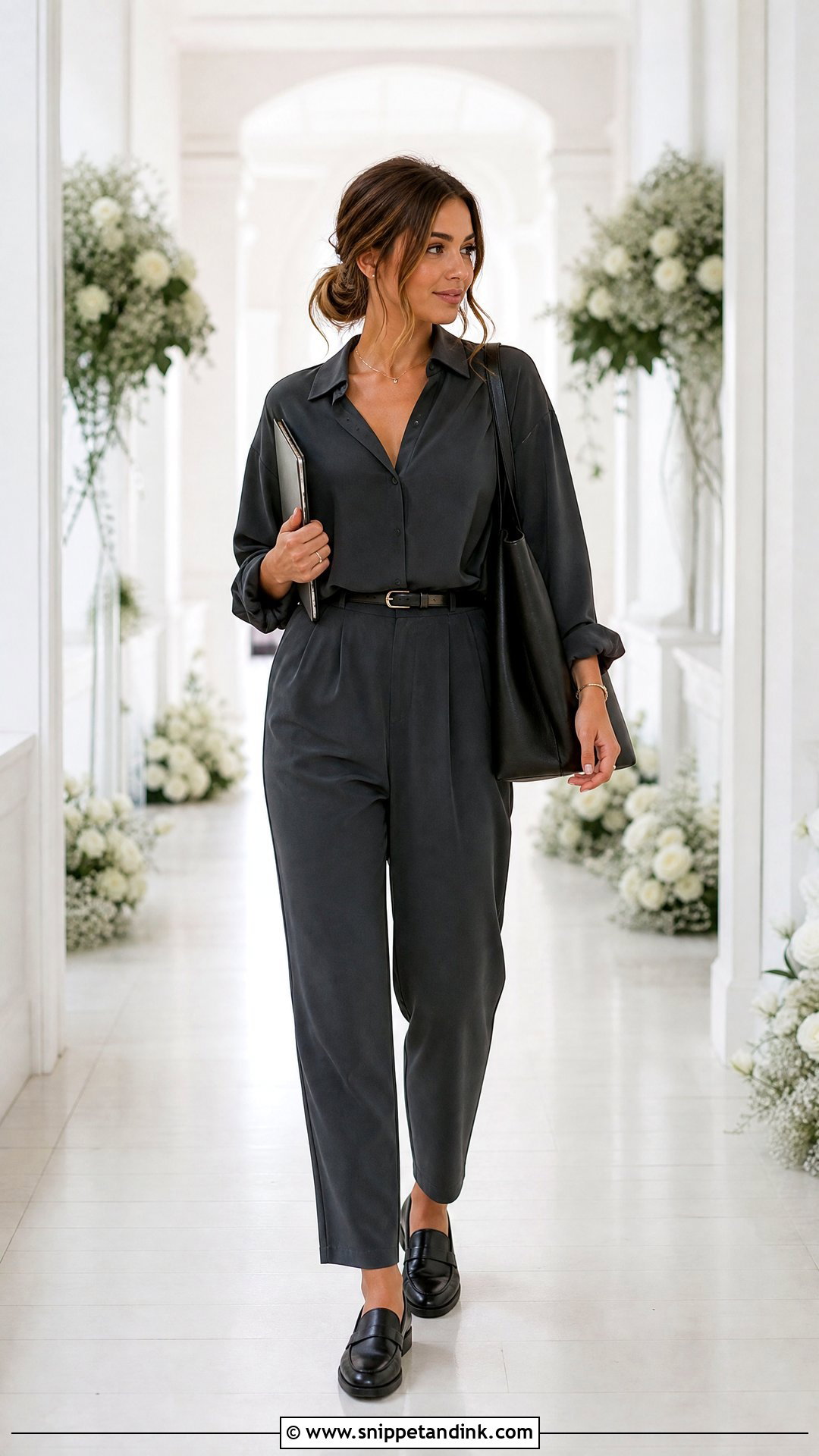 Monochrome Matching Set Wedding Vendor Outfit - Snippet and Ink - 20 Wedding Vendor Outfit Ideas