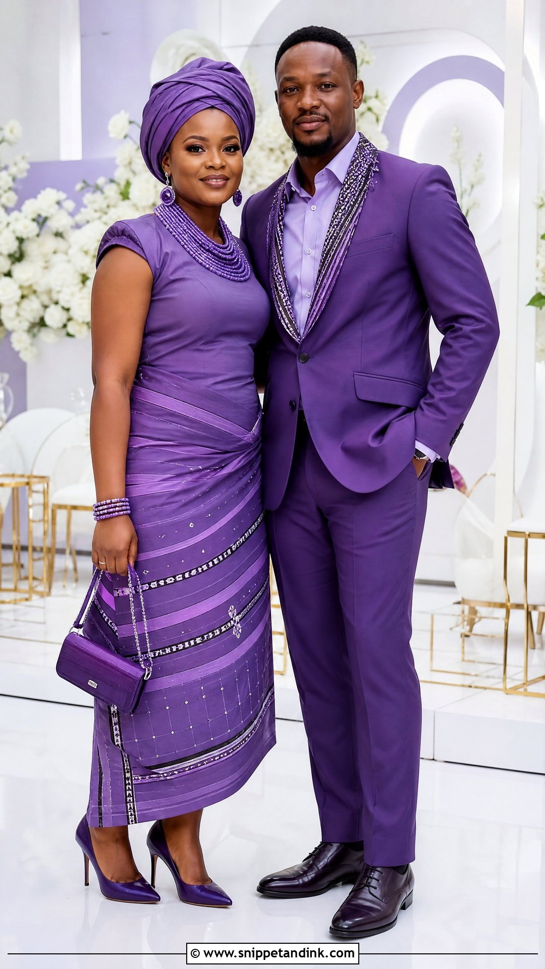 Monochrome Tsonga Couple Attire - Snippet and Ink - 20 Tsonga Traditional Attire for Couples Ideas
