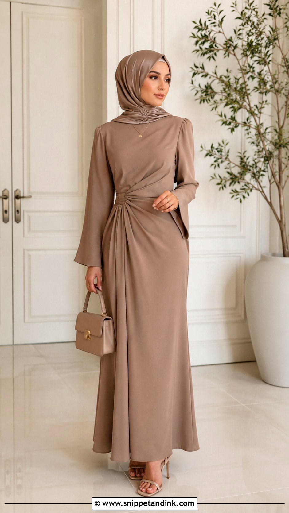 Monochrome Wedding Guest Outfit With Hijab - Snippet and Ink - 30 Hijab Style for Wedding Ideas