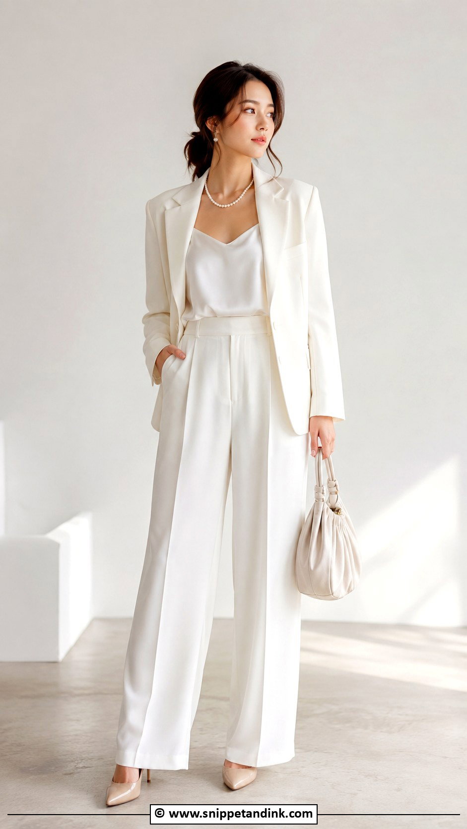 Monochrome White Prewedding Outfit - Snippet and Ink - 30 Prewedding Outfit Ideas