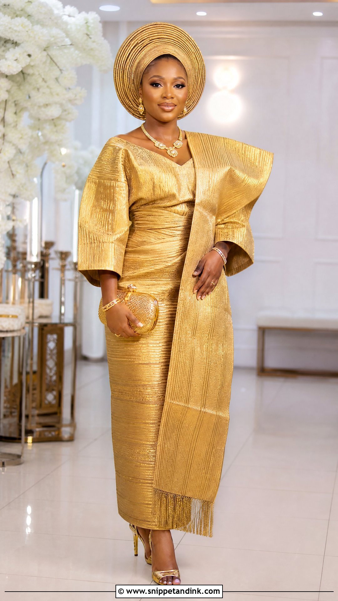 Monochrome Yoruba Bridal Attire - Snippet and Ink - 25 Yoruba Bride Traditional Attire Ideas
