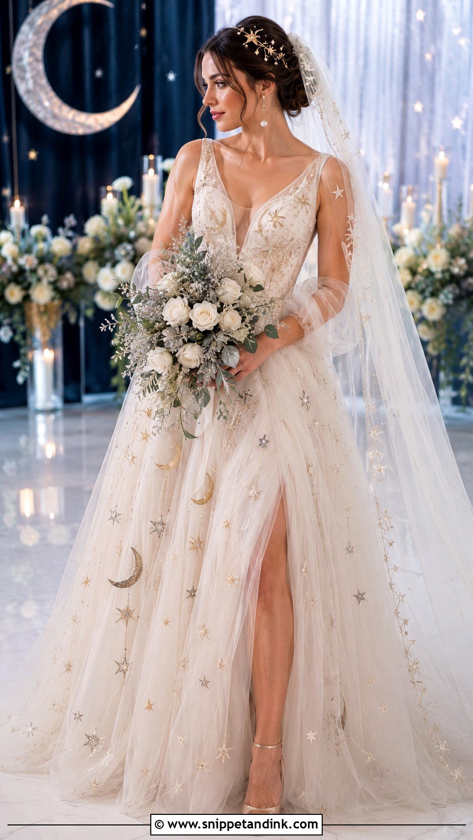 Moon And Star Wedding Dress - Snippet and Ink - 20 Star Wedding Dress Ideas