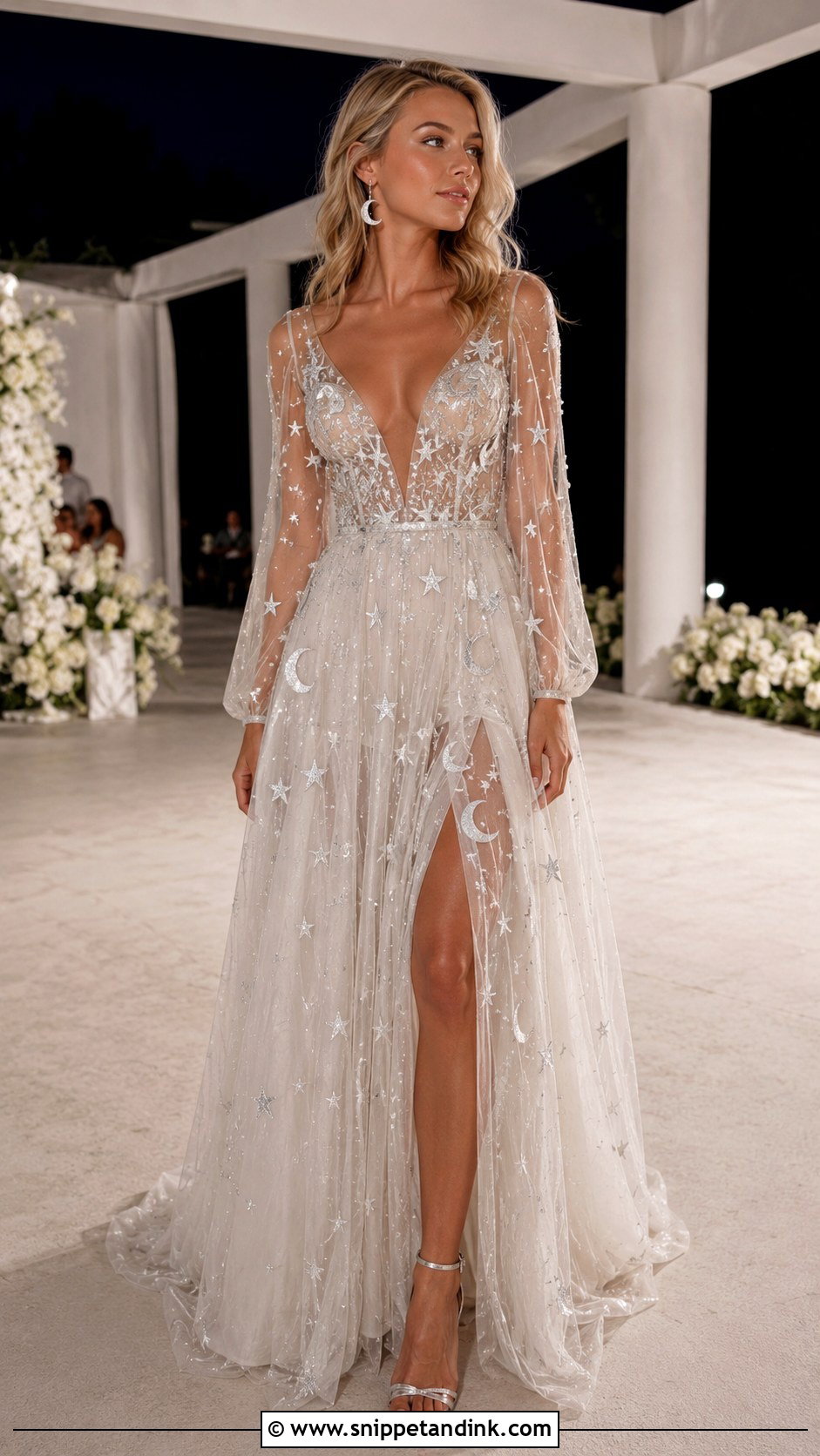 Moon And Stars Wedding Dress - Snippet and Ink - 30 Celestial Wedding Dress Ideas