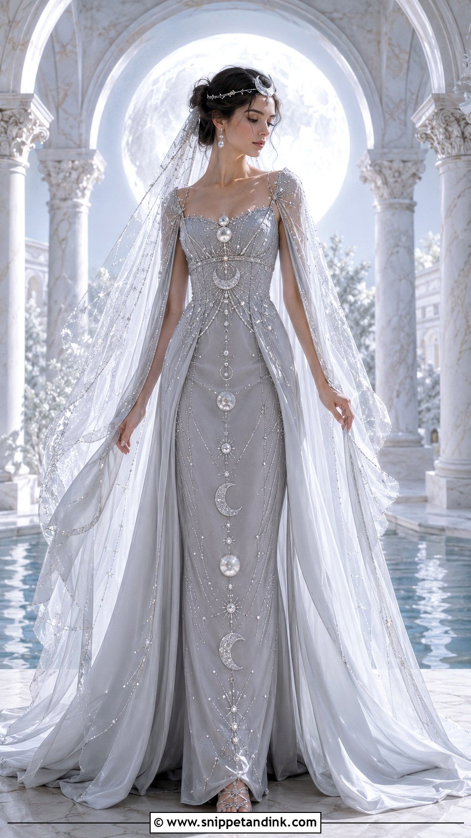Moon Goddess Fantasy Wedding Dress Art - Snippet and Ink - 20 Fantasy Wedding Dress Art Ideas