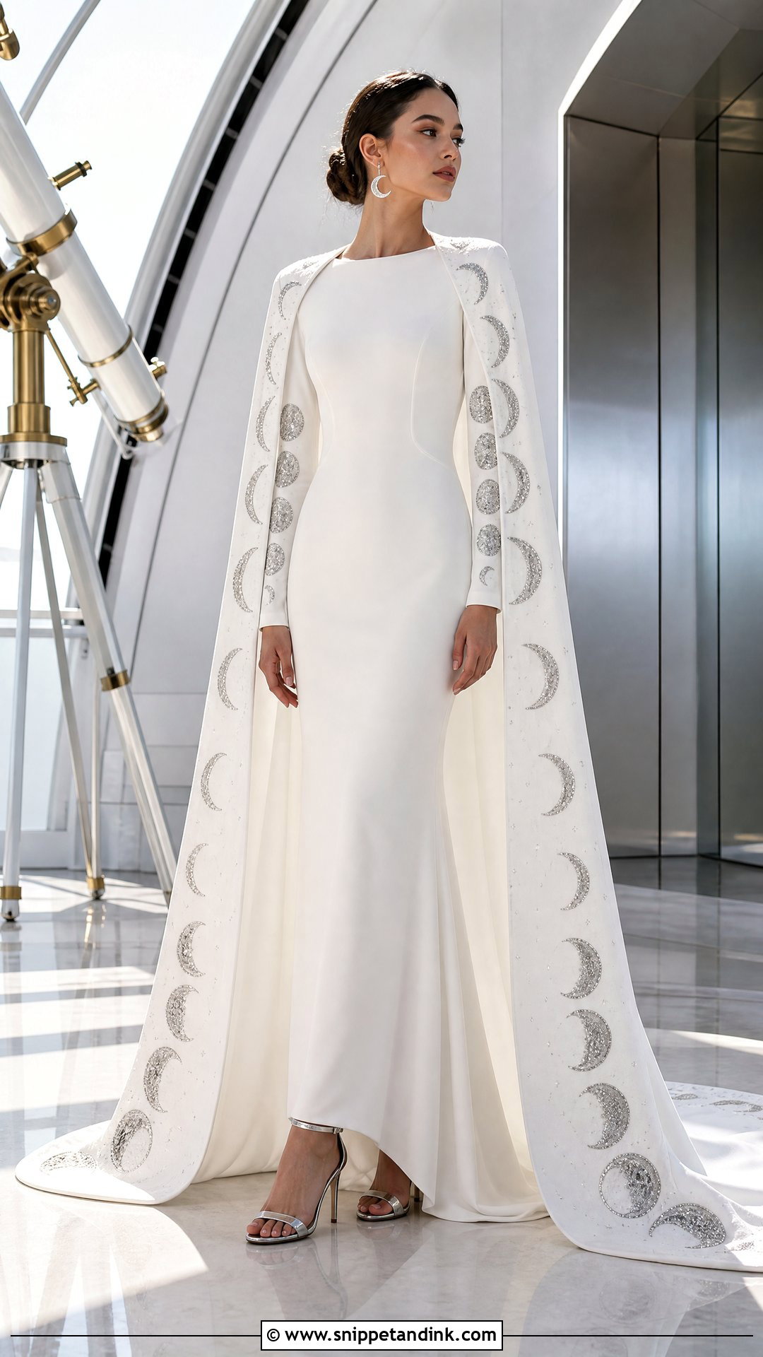 Moon Phase Wedding Dress - Snippet and Ink - 20 Space Wedding Dress Ideas