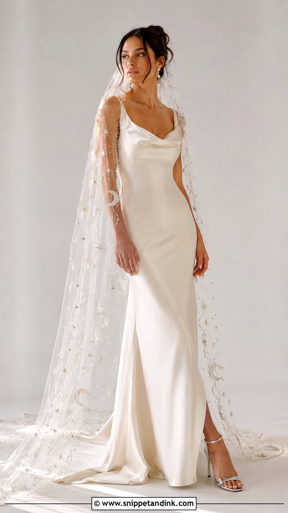 Moon Wedding Dress With Celestial Veil - Snippet and Ink - 25 Moon Wedding Dress Ideas