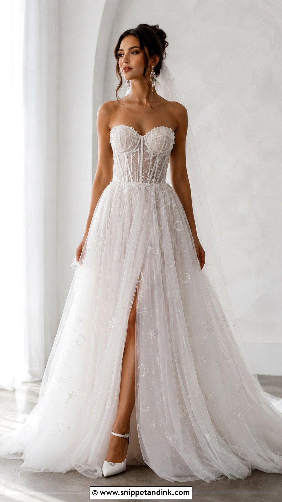 Moon Wedding Dress With Corset Bodice - Snippet and Ink - 25 Moon Wedding Dress Ideas
