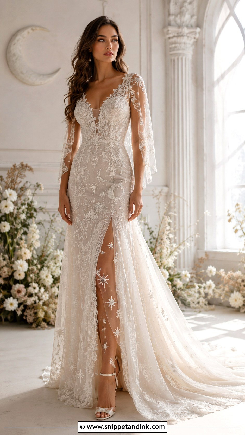 Moon Wedding Dress With Lace Details - Snippet and Ink - 25 Moon Wedding Dress Ideas