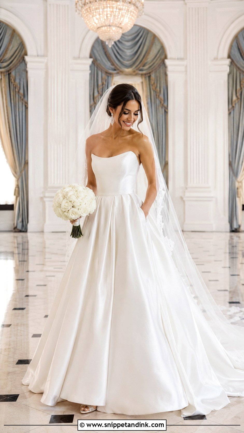 Moonlight Ball Gown Wedding Dress With Pockets - Snippet and Ink - 20 Moonlight Wedding Dress Ideas