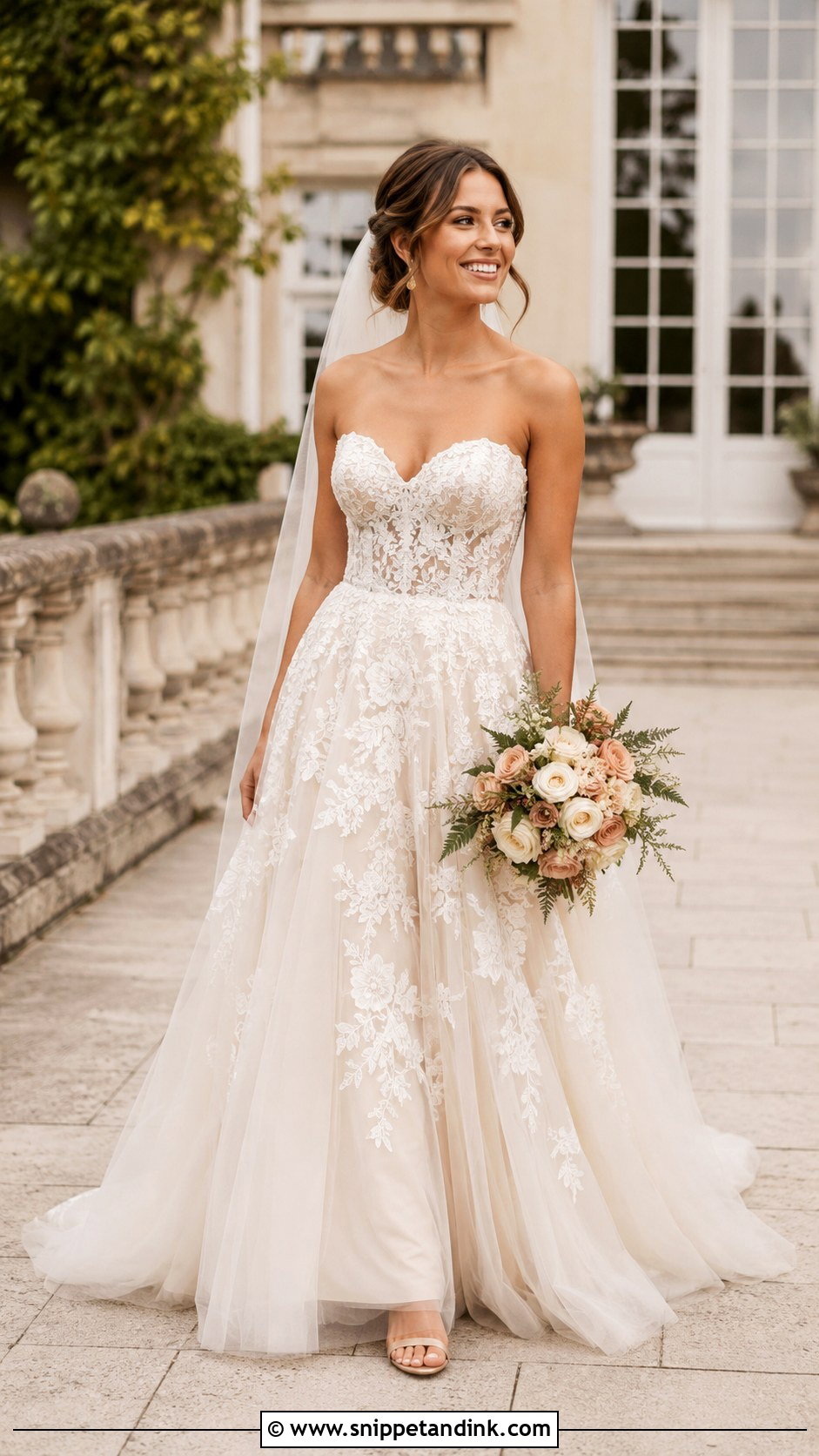 Moonlight Colored Wedding Dress With Nude Lining - Snippet and Ink - 20 Moonlight Wedding Dress Ideas