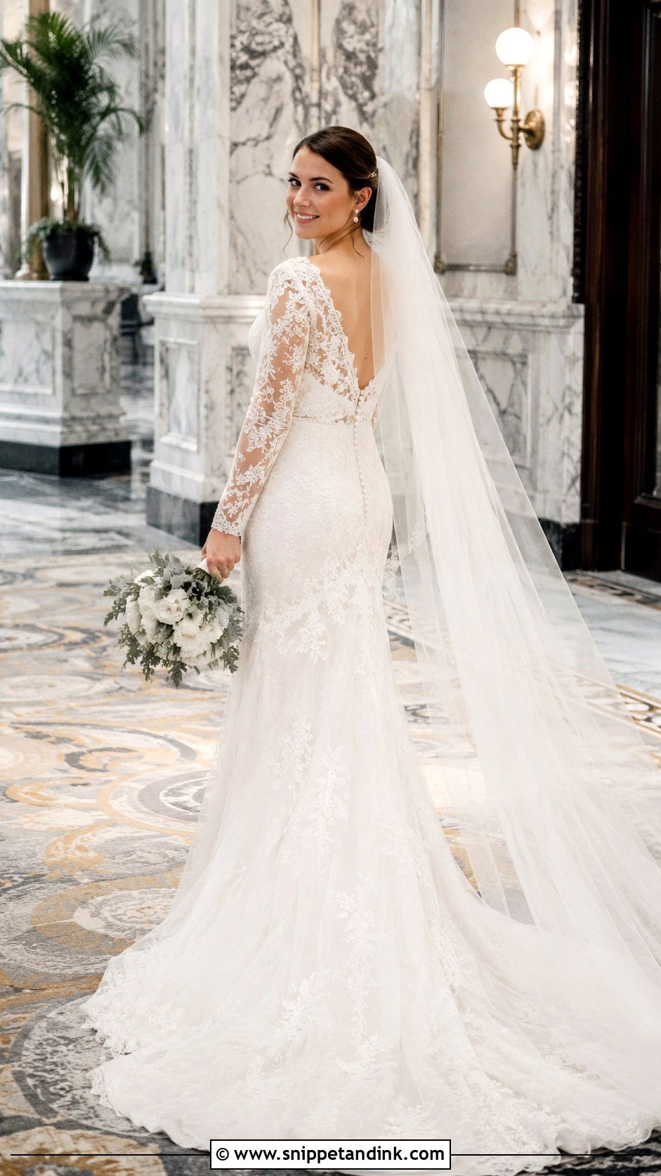 Moonlight Long Sleeve Lace Wedding Dress - Snippet and Ink - 20 Moonlight Wedding Dress Ideas
