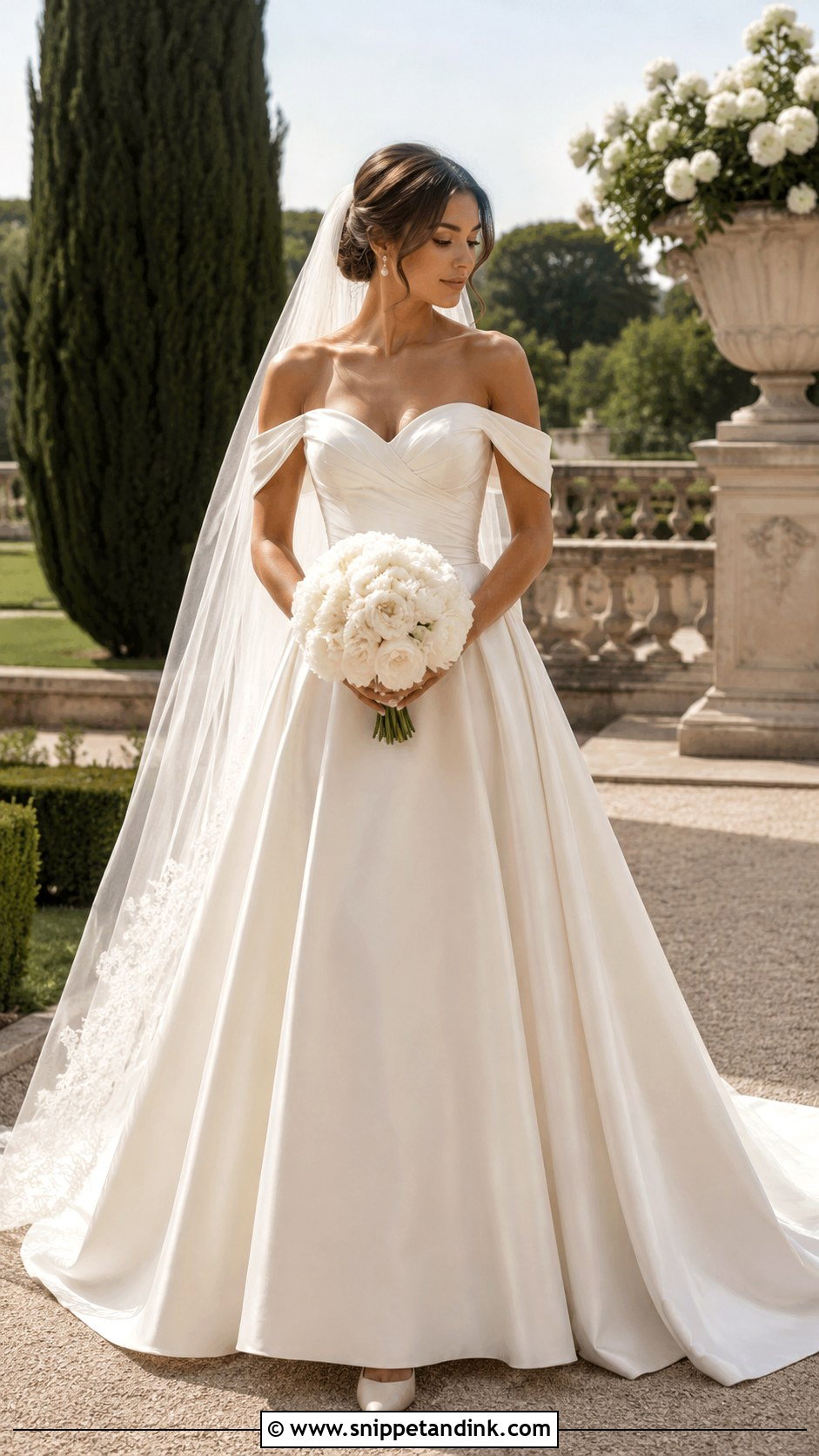 Moonlight Off Shoulder Wedding Dress - Snippet and Ink - 20 Moonlight Wedding Dress Ideas