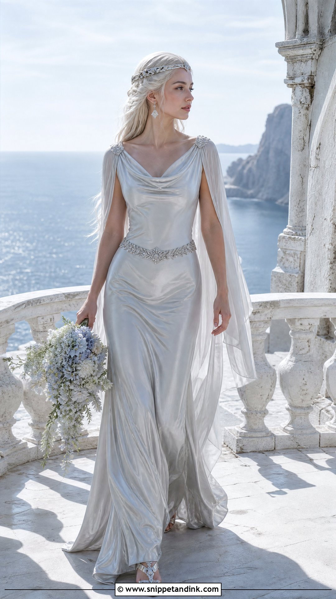 Moonlight Silver Targaryen Wedding Dress - Snippet and Ink - 20 Targaryen Wedding Dress Ideas
