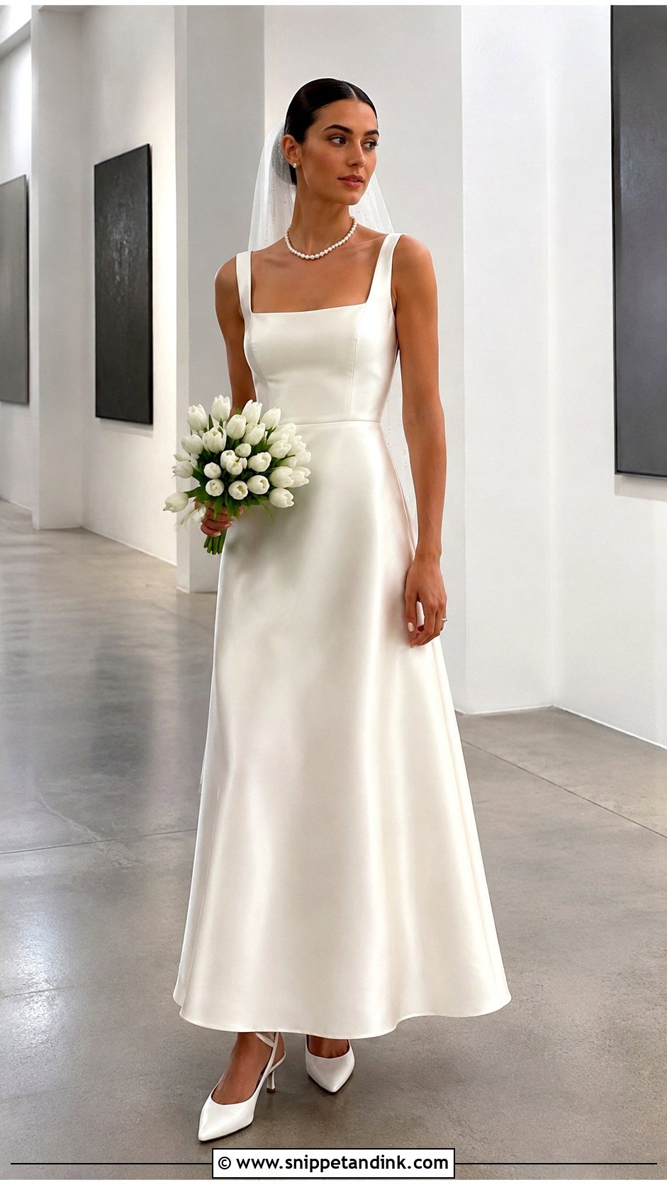 Moonlight Square Neck Wedding Dress - Snippet and Ink - 20 Moonlight Wedding Dress Ideas