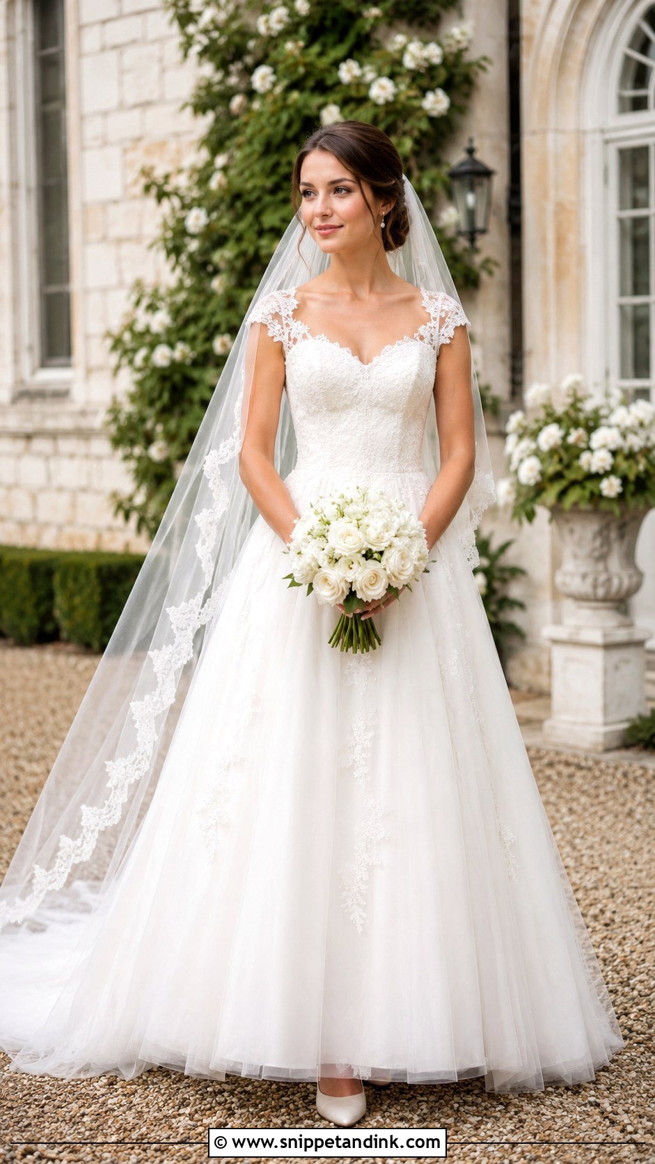 Moonlight Sweetheart Wedding Dress With Cap Sleeves - Snippet and Ink - 20 Moonlight Wedding Dress Ideas