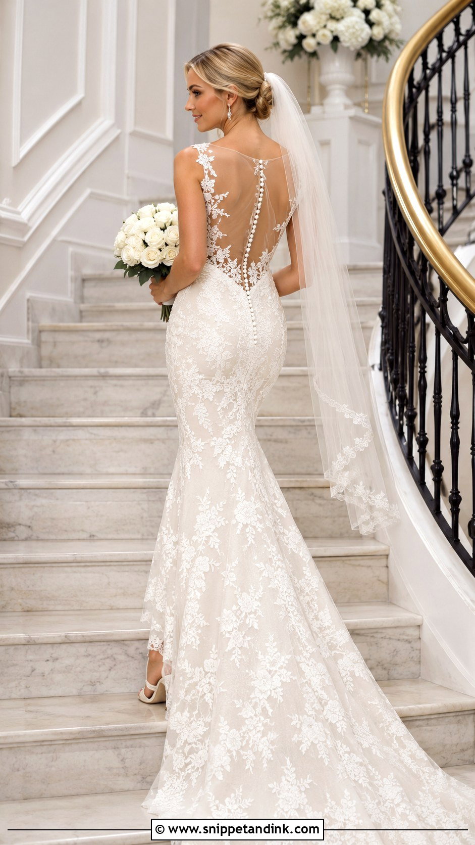 Moonlight Wedding Dress With an Illusion Back - Snippet and Ink - 20 Moonlight Wedding Dress Ideas