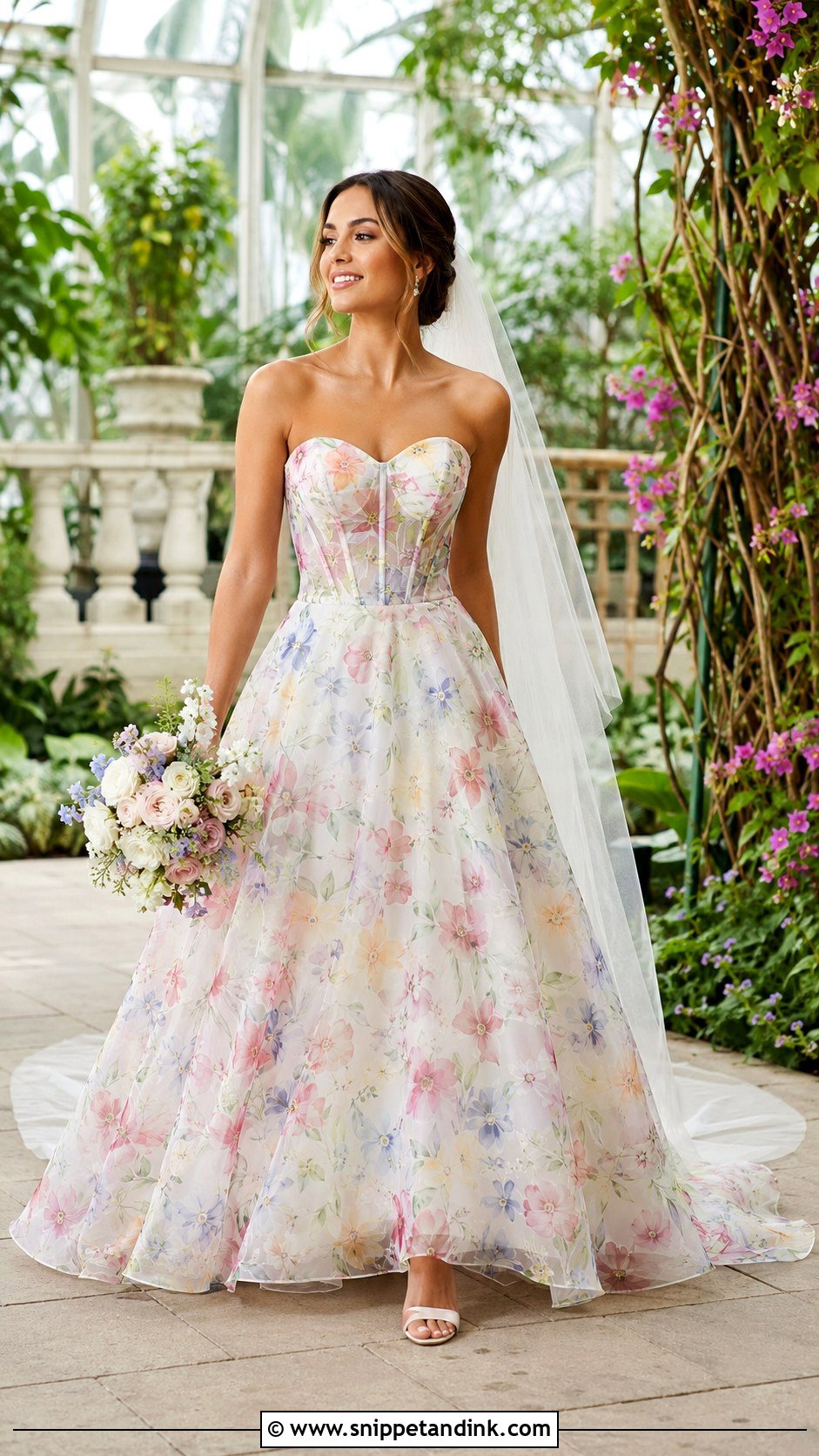 Mori Lee Floral Print Wedding Dress - Snippet and Ink - 20 Mori Lee Wedding Dress Ideas