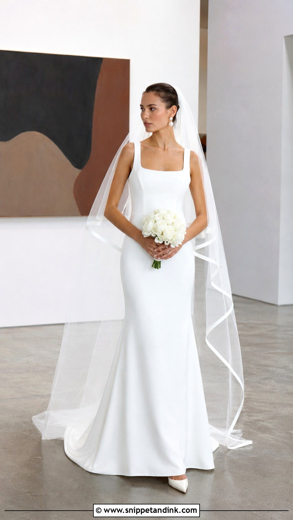 Mori Lee Minimalist Crepe Wedding Dress - Snippet and Ink - 20 Mori Lee Wedding Dress Ideas