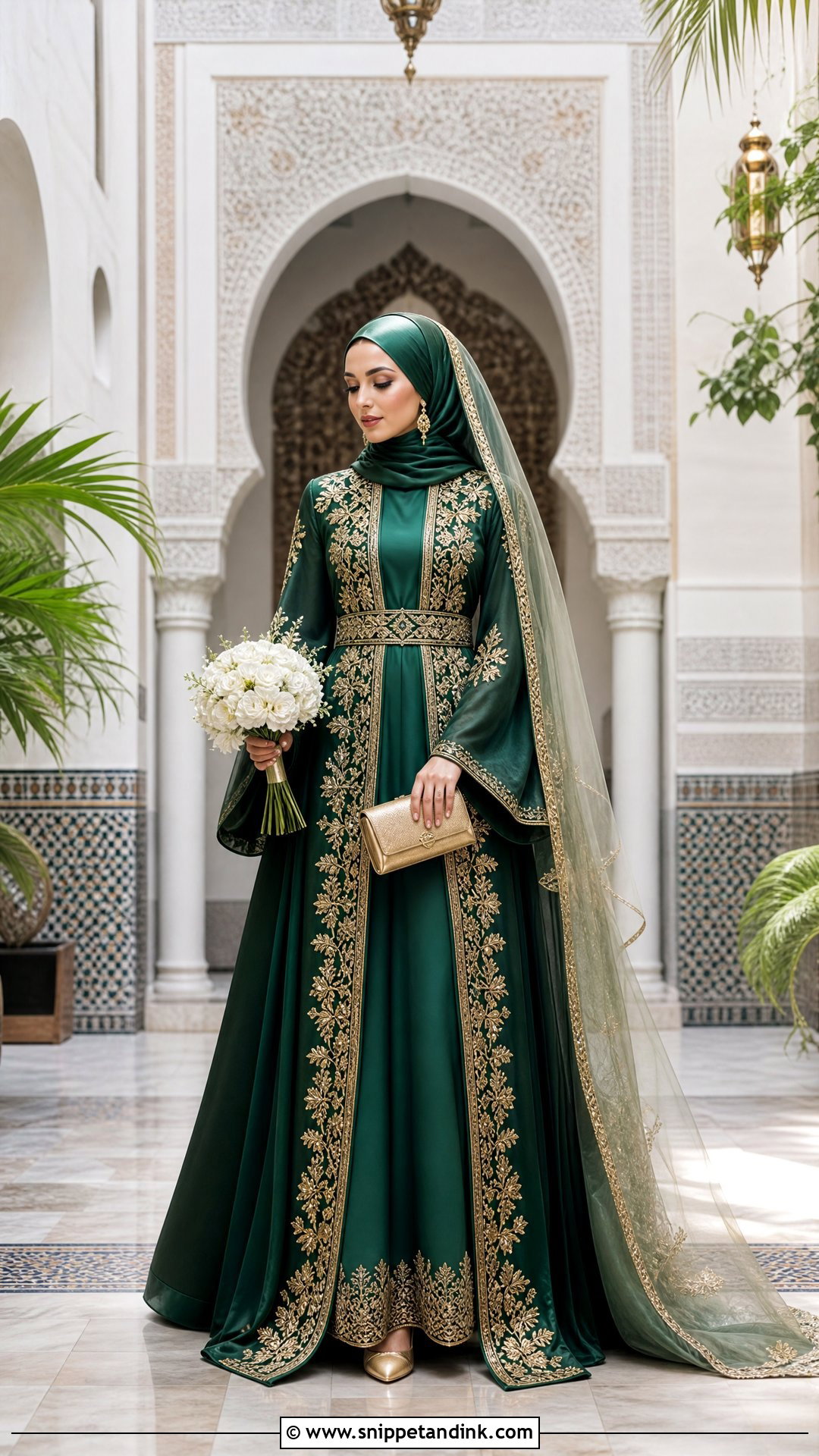 Moroccan Bridal Kaftan - Snippet and Ink - 25 Islamic Bridal Dress Ideas