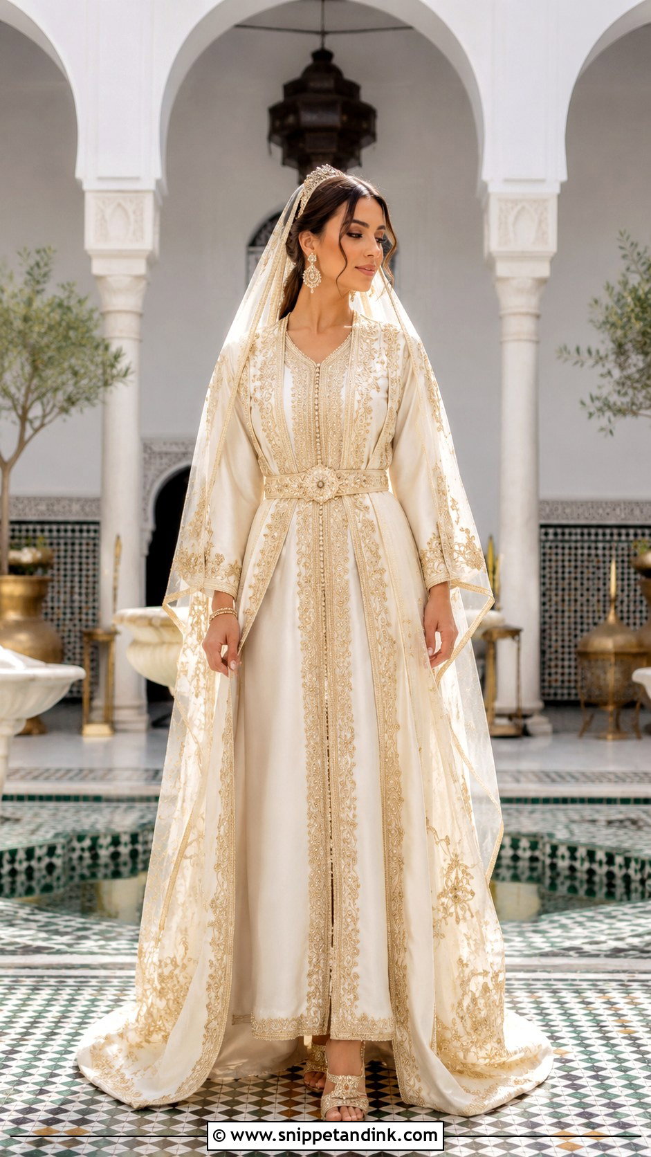 Moroccan Bridal Kaftan - Snippet and Ink - 25 Bride Traditional Outfit Ideas