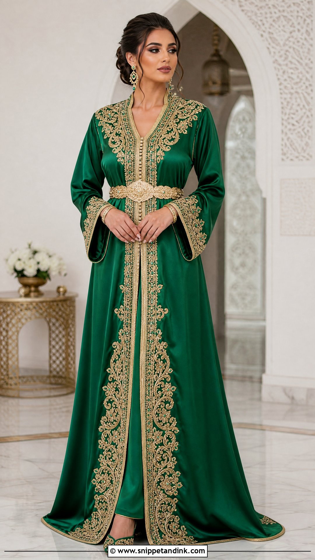 Moroccan Caftan Bridal Dress - Snippet and Ink - 20 Traditional Bride Dress Ideas
