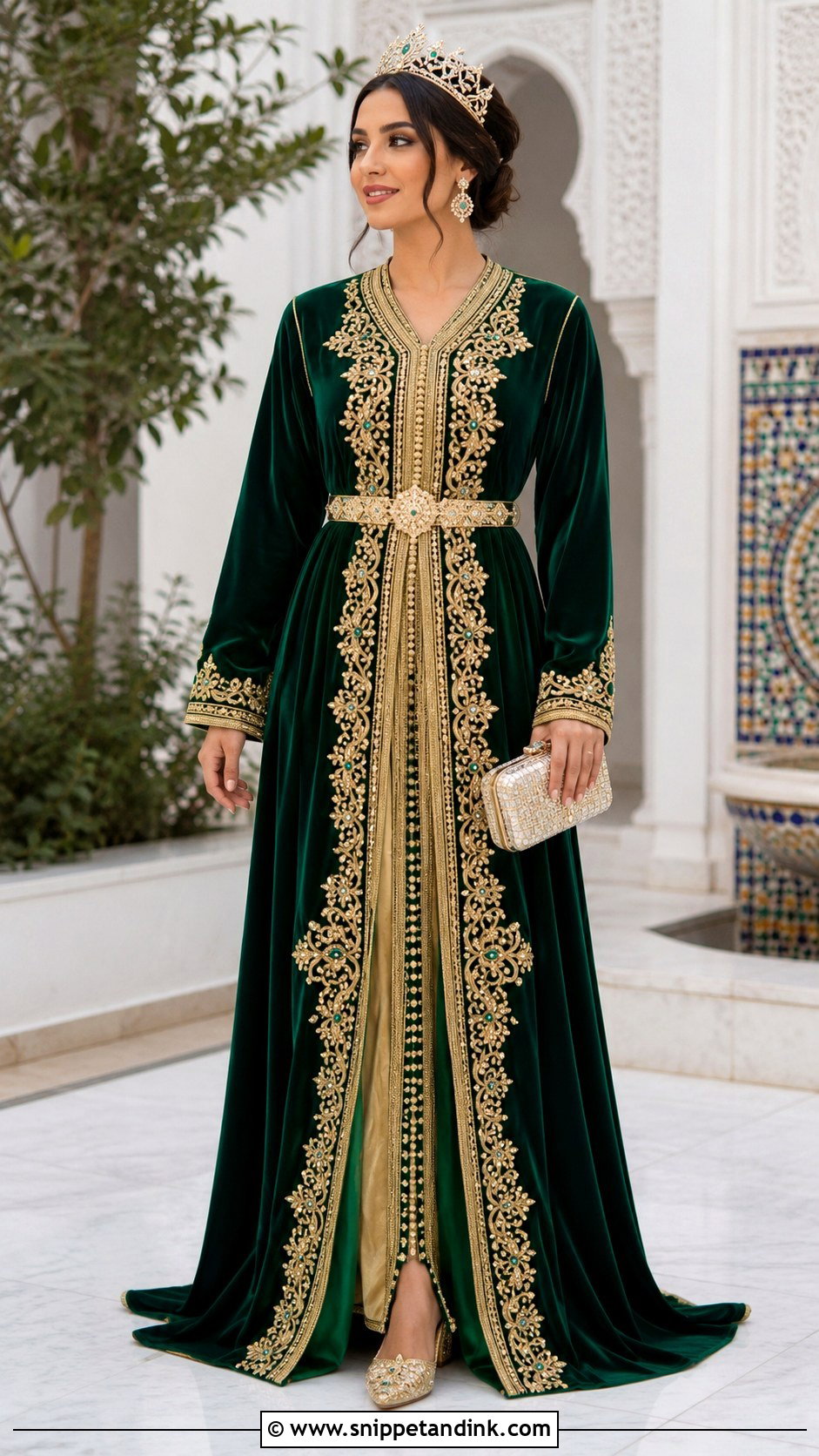 Moroccan Caftan Bridal Outfit - Snippet and Ink - 20 African Bridal Ideas