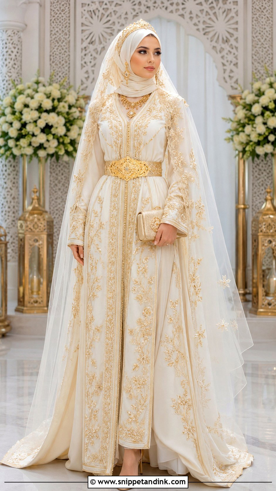 Moroccan Islamic Wedding Dress With Hijab - Snippet and Ink - 30 Islamic Wedding Dress Ideas