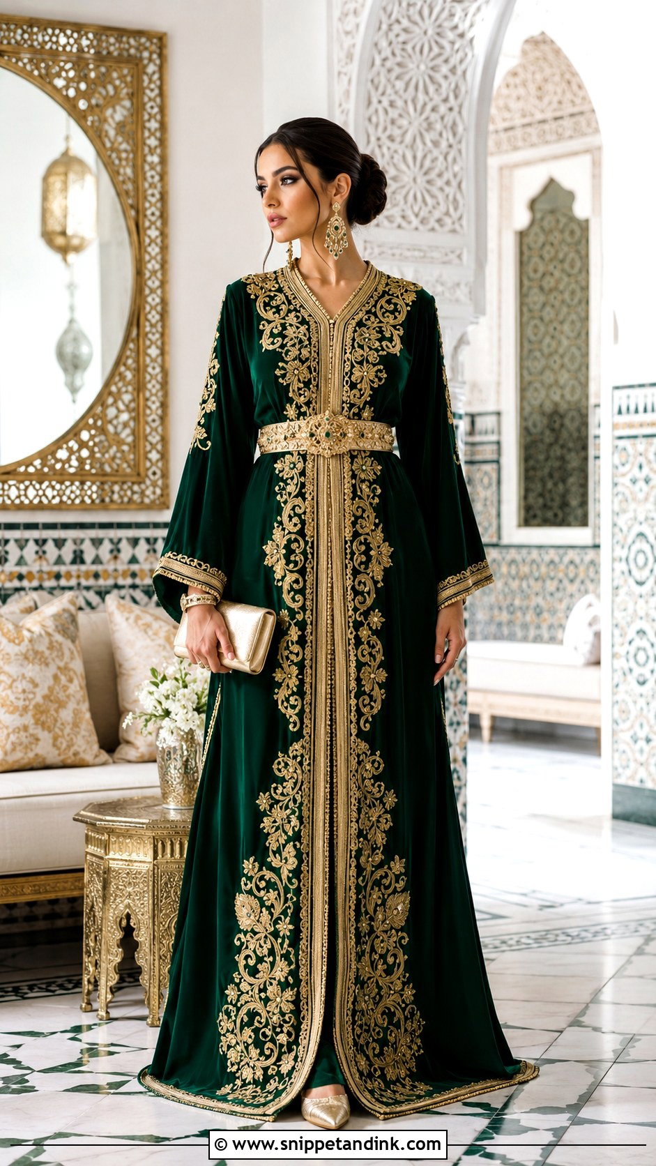 Moroccan Kaftan Wedding Dress - Snippet and Ink - 20 Eastern Wedding Dresses