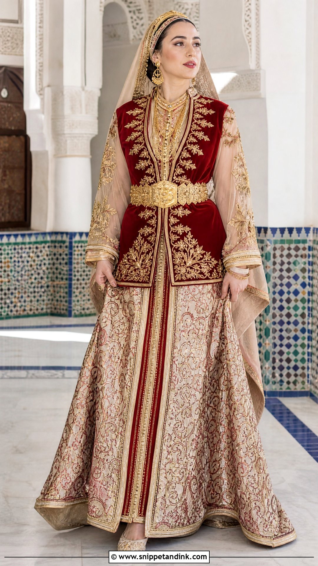 Moroccan Keswa El Kbira Wedding Dress - Snippet and Ink - 20 Traditional Arabic Wedding Dress Ideas