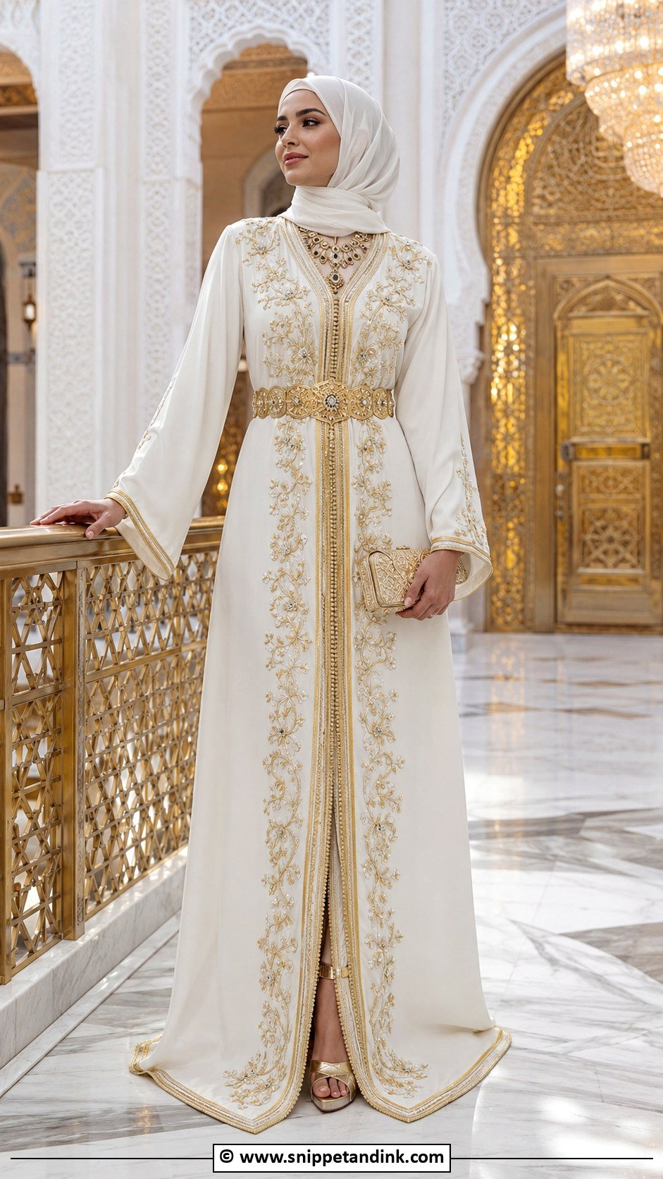 Moroccan Muslim Bridal Kaftan - Snippet and Ink - 30 Muslim Bridal Ideas