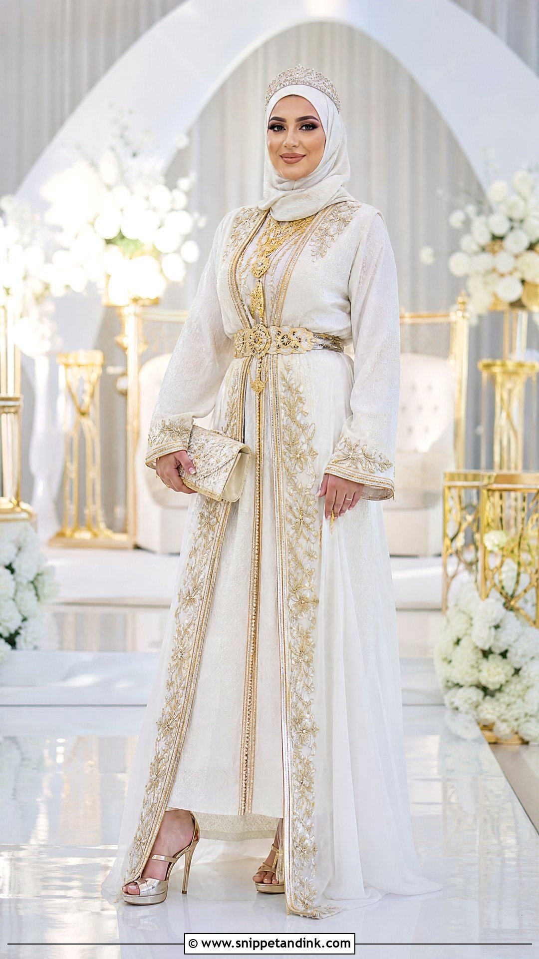 Moroccan Muslim Wedding Dress With Hijab - Snippet and Ink - 25 Muslim Wedding Dress Hijab Bride Ideas