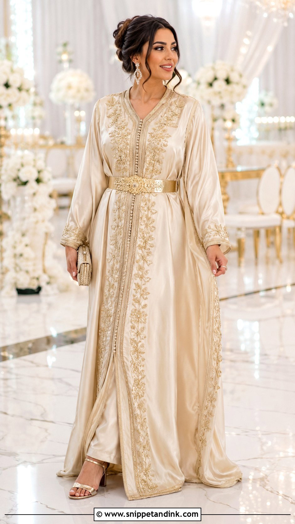 Moroccan Reception Caftan Wedding Dress - Snippet and Ink - 30 Moroccan Wedding Dress Ideas