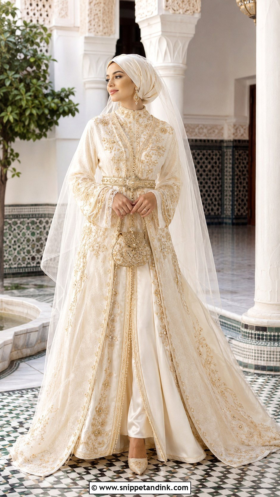 Moroccan Takchita Muslim Bridal Dress - Snippet and Ink - 20 Bridal Muslim Dresses