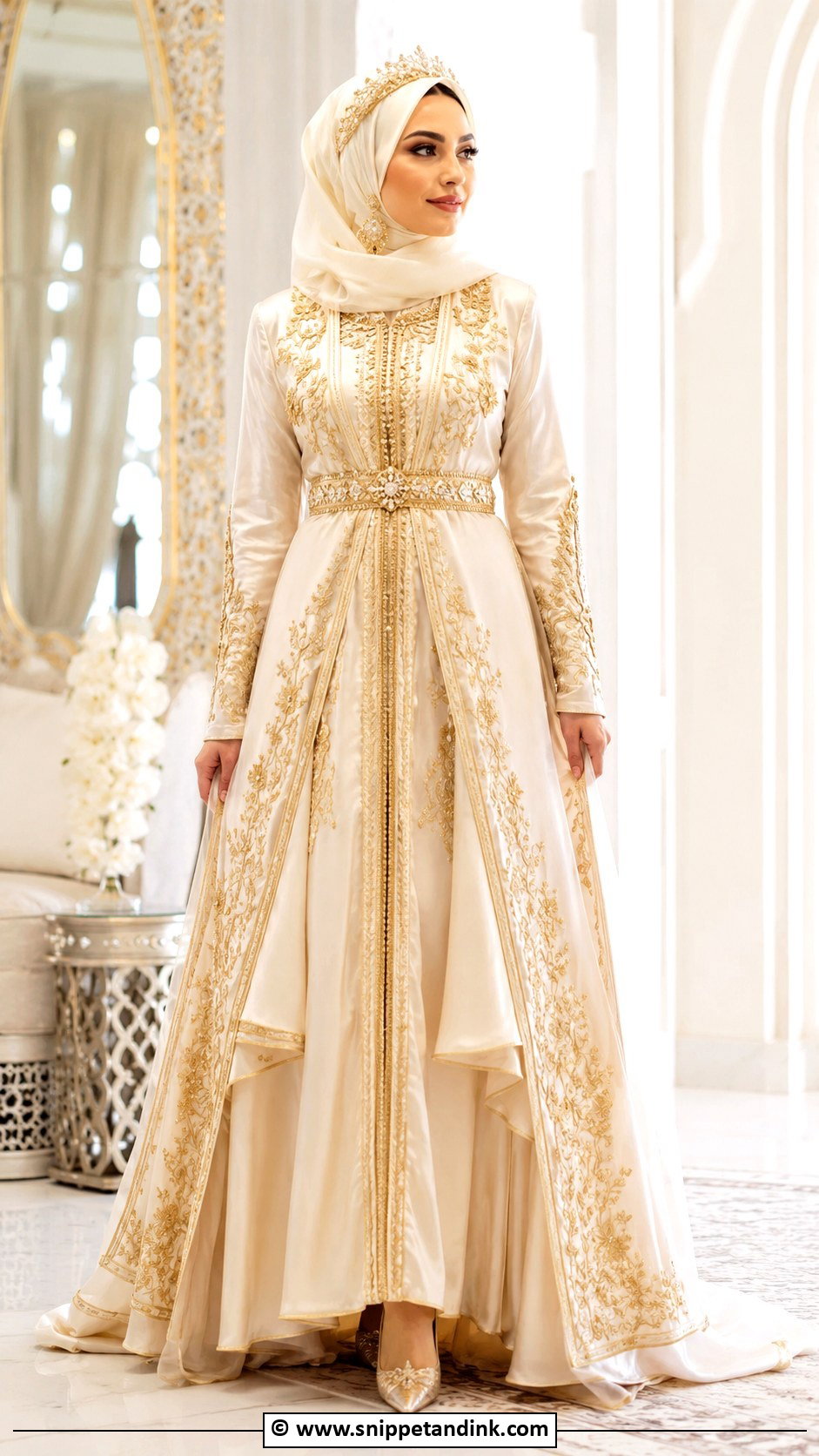 Moroccan Takchita Nikah Dress - Snippet and Ink - 30 Muslim Nikah Dresses