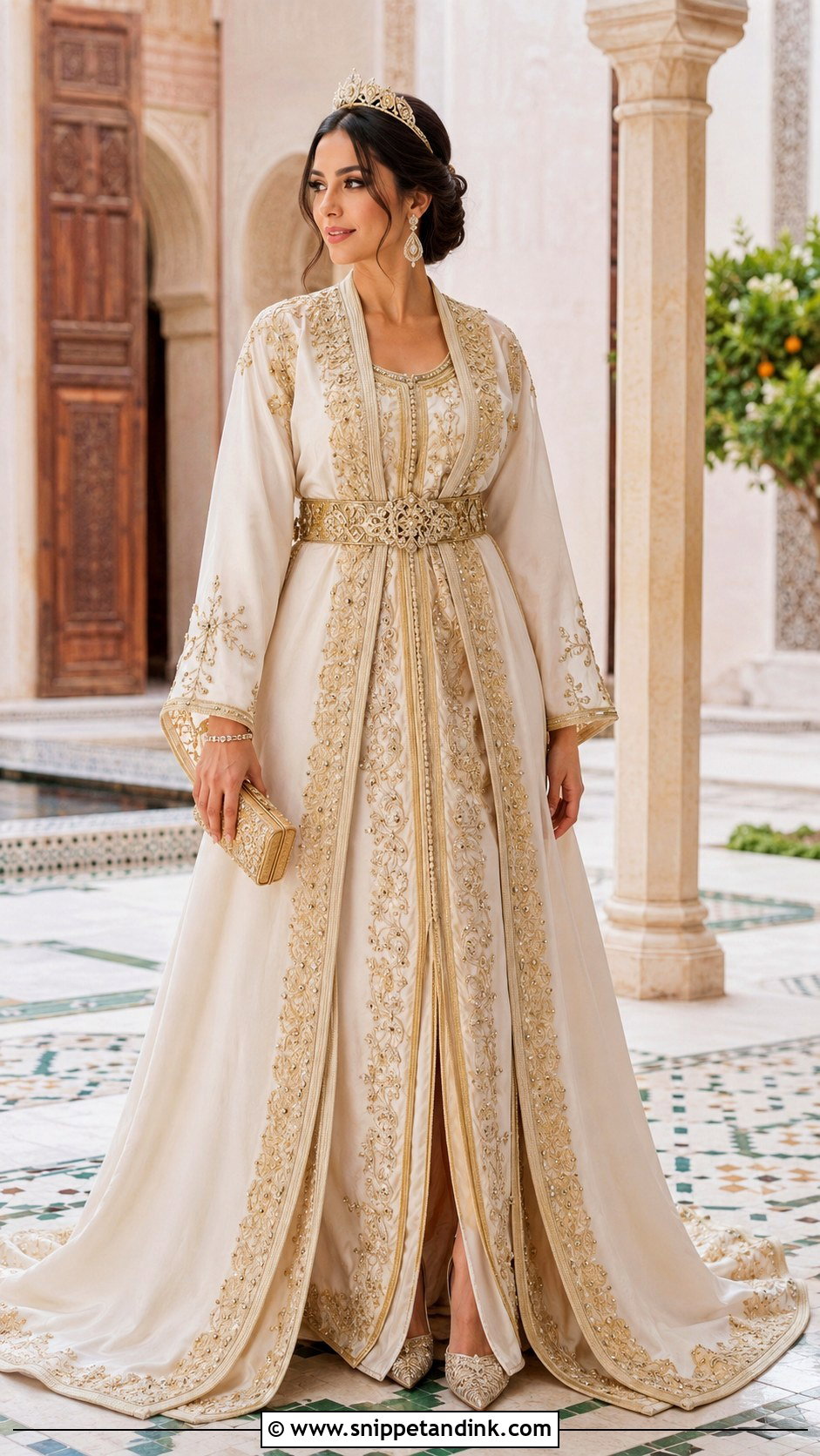 Moroccan Takchita Wedding Outfit - Snippet and Ink - 20 Traditional African Wedding Outfits