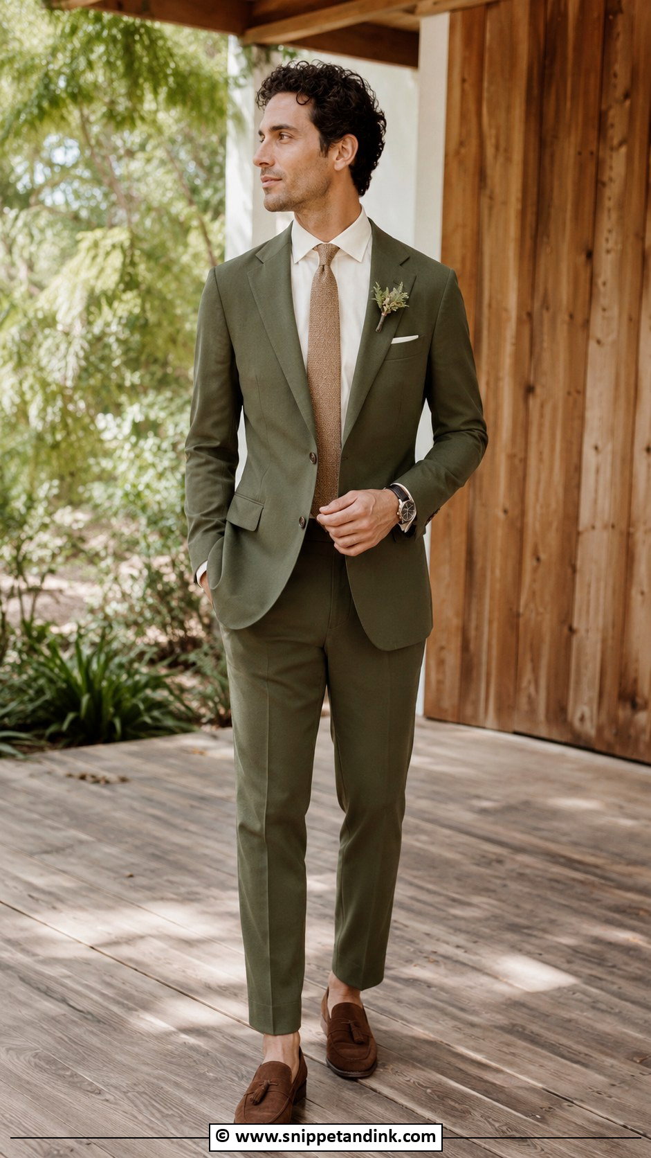 Moss Green Wedding Suit - Snippet and Ink - 30 Green Wedding Suit Ideas