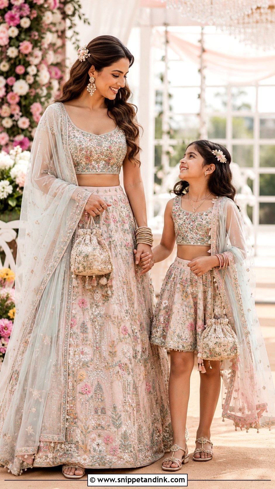 Mother Daughter Indian Wedding Outfits - Snippet and Ink - 25 Indian Wedding Family Matching Outfits