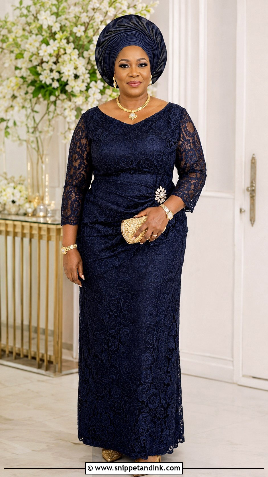 Mother Of The Bride Lace Outfit - Snippet and Ink - 25 Nigeria Traditional Wedding Outfit Ideas