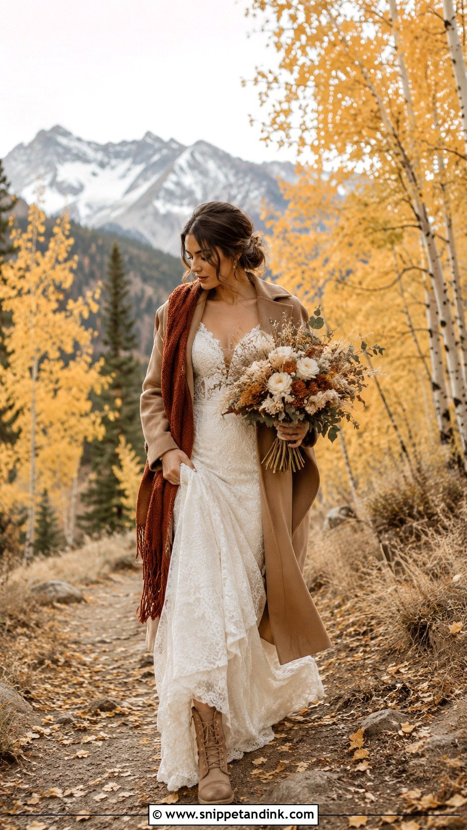Mountain Elopement Fall Dress - Snippet and Ink - 25 Mountain Elopement Dress Ideas